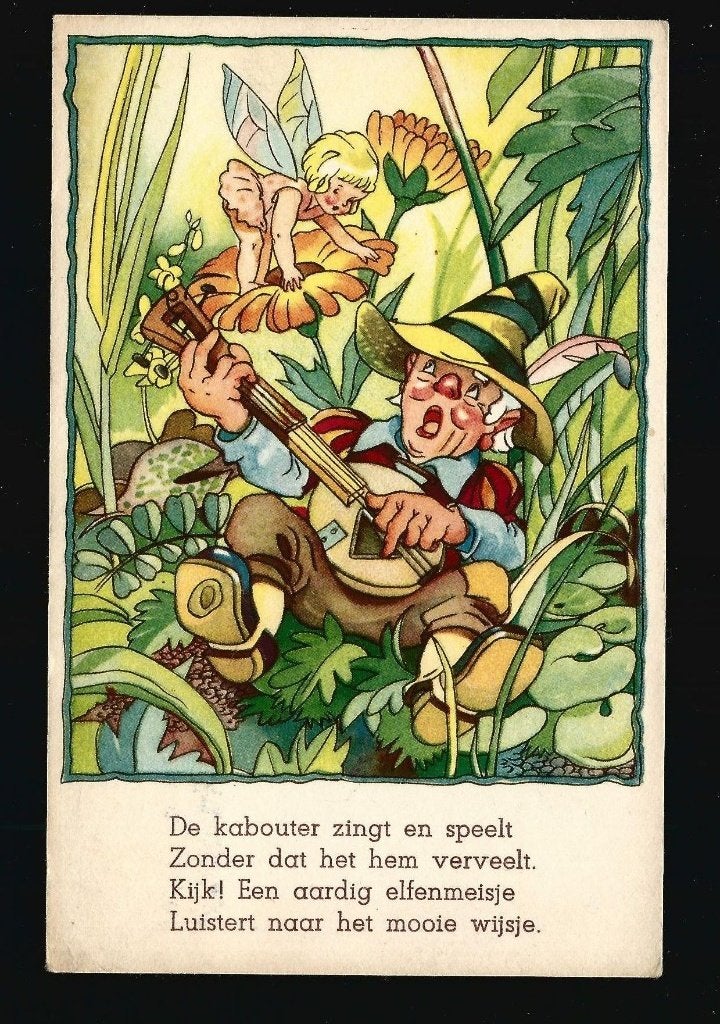 Luc van Noorden kabouterkaart U08, Ophalen of Verzenden, 1940 tot 1960, Gelopen, Sterren en Beroemdheden