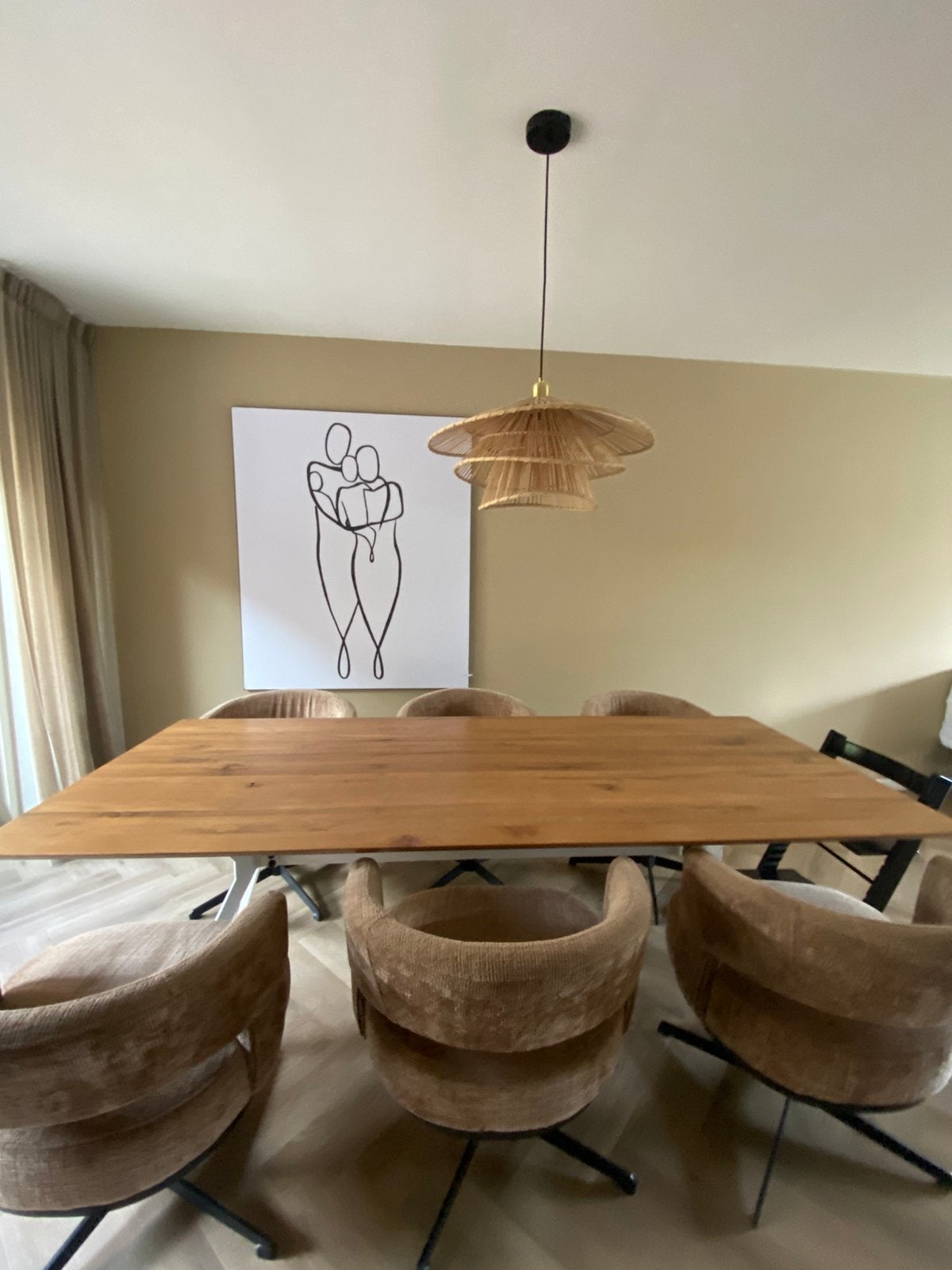 Eetkamertafel Bodilson 240 lang, Huis en Inrichting, Ophalen, Gebruikt, 200 cm of meer, 50 tot 100 cm
