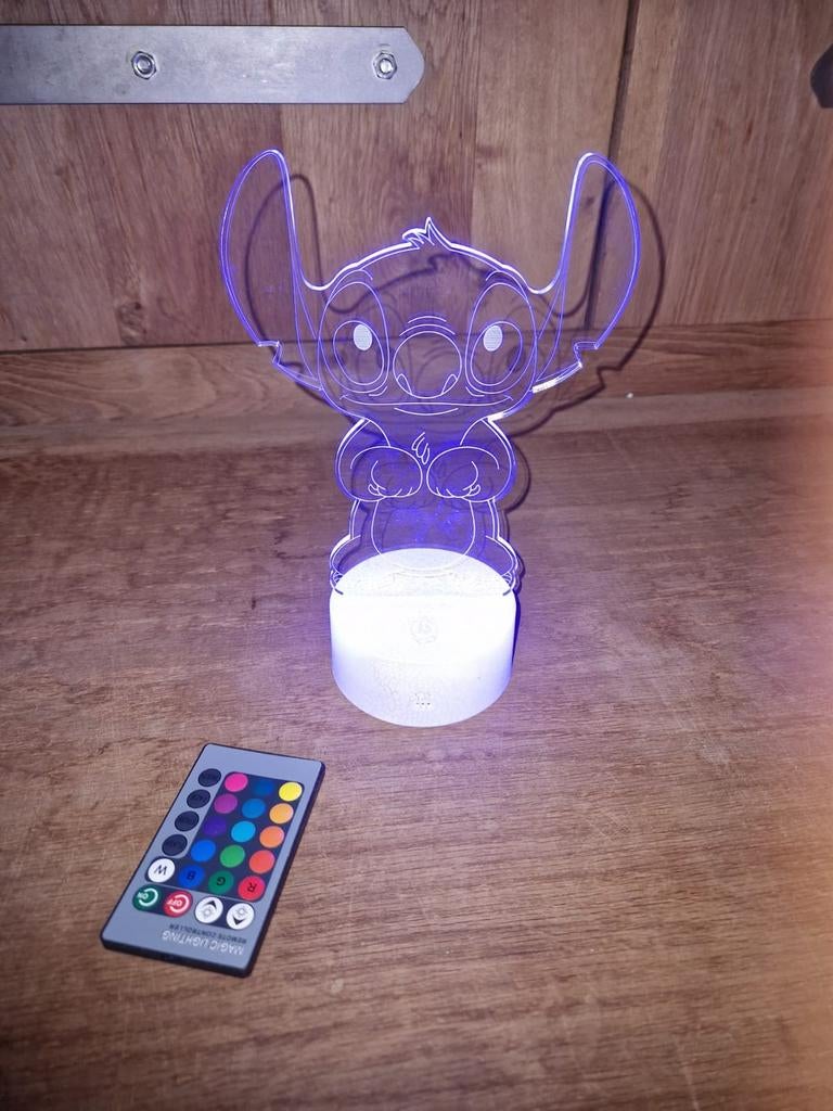 Stitch LED Lamp met Afstandsbediening, Meerkleurig, Overige stijlen, Kunststof, Ophalen of Verzenden