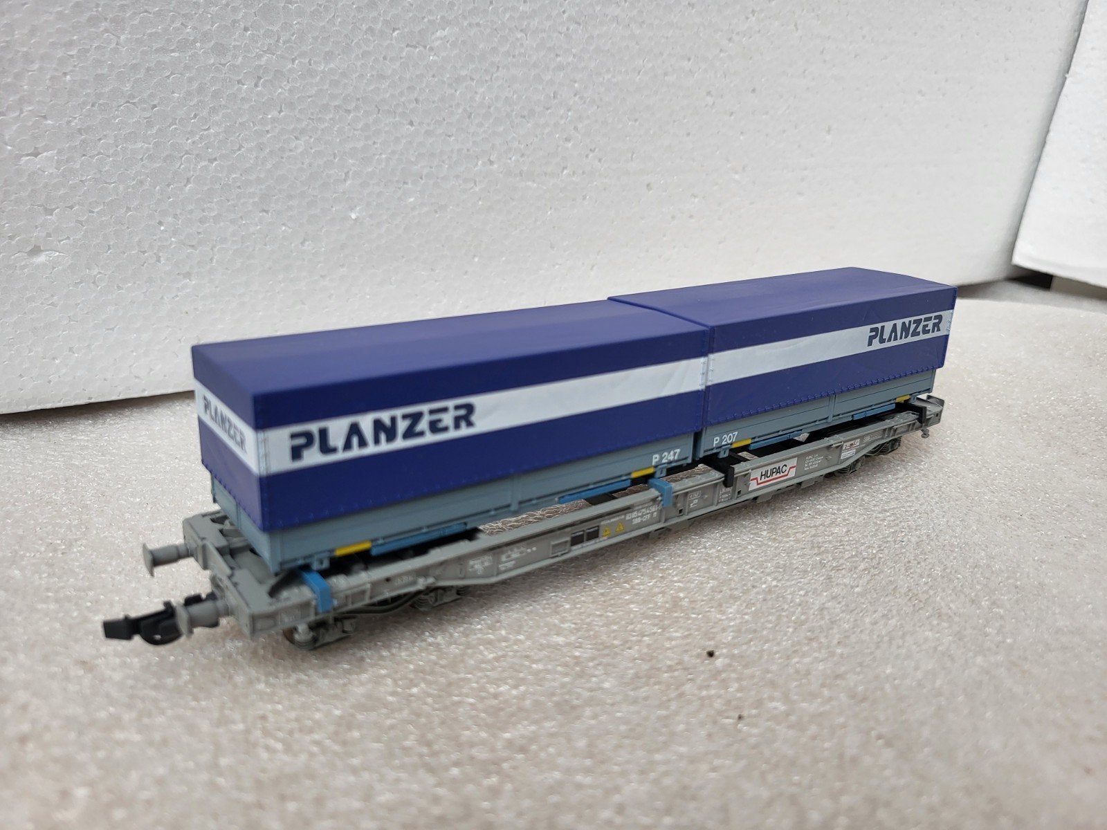 Roco 46561 SBB Hupac dieplader met containers Planzer H0, Gelijkstroom, Wagon, Ophalen of Verzenden, Zo goed als nieuw