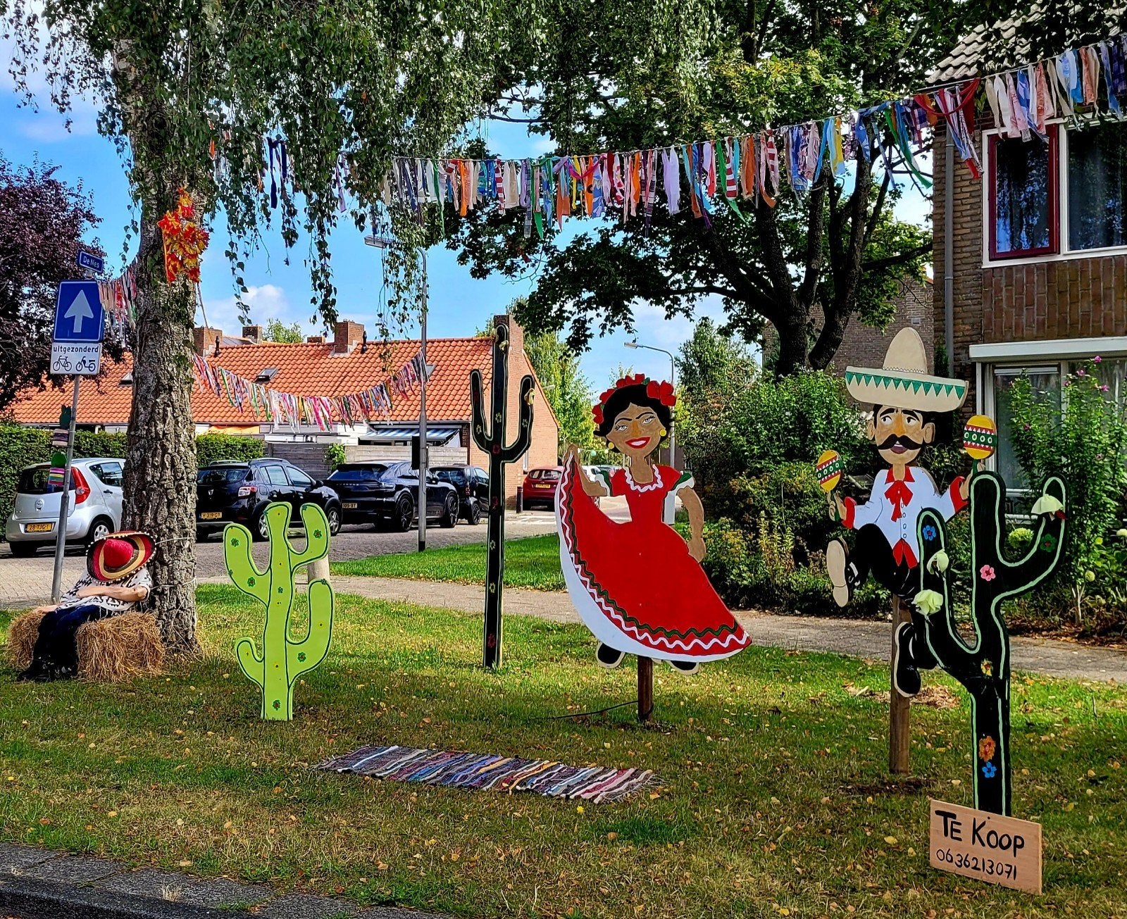 Straatversiering feestweek, Hobby en Vrije tijd, Feestartikelen, Ophalen