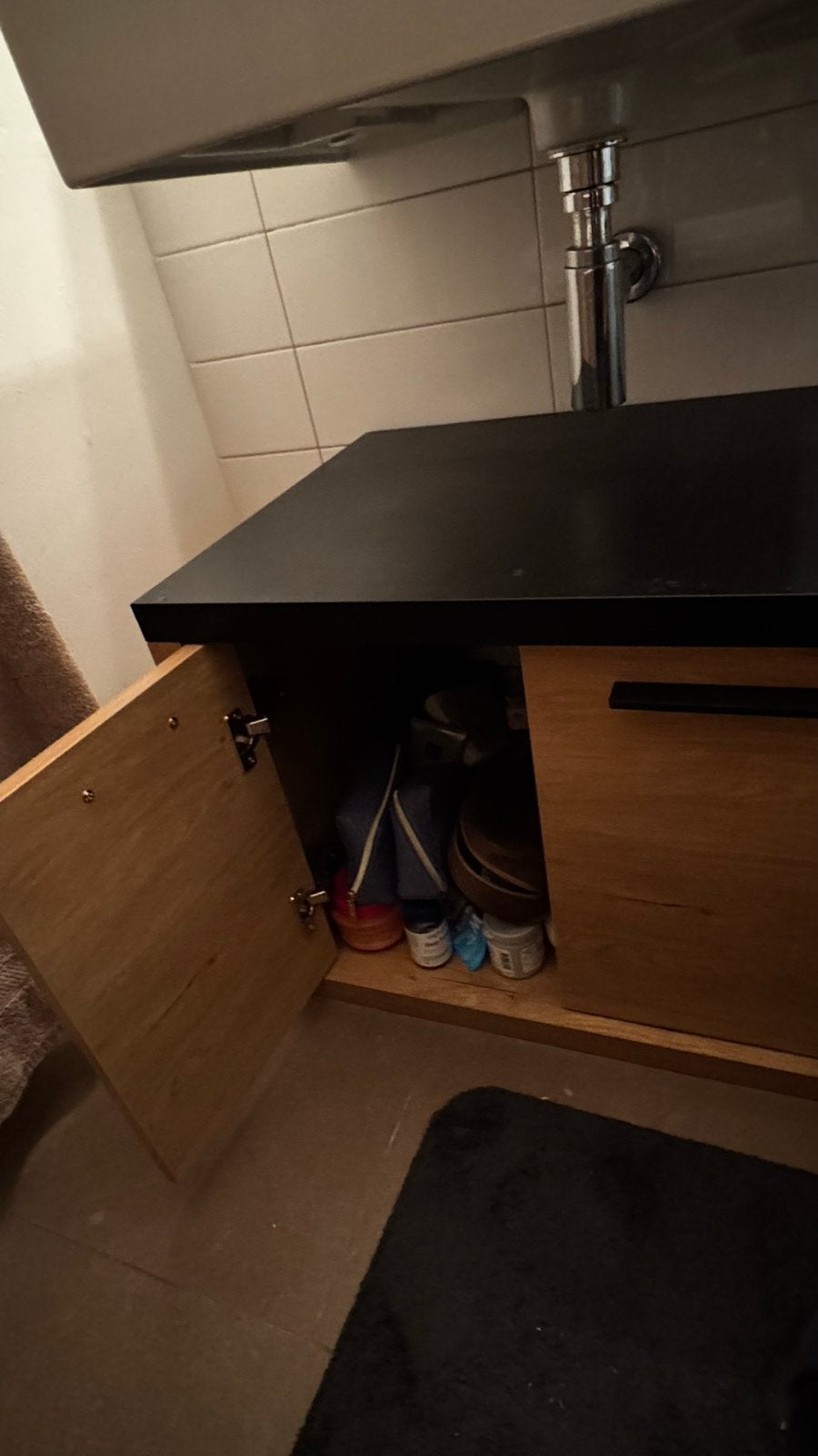 Moderne wastafelkast, Huis en Inrichting, Ophalen, 100 tot 150 cm, Zo goed als nieuw, Minder dan 100 cm