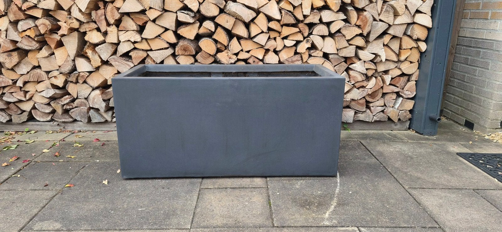 2x Grote Kunststof Plantenbak Antraciet 100x45x45 cm, Ophalen, Kunststof, Gebruikt, 100 cm of meer