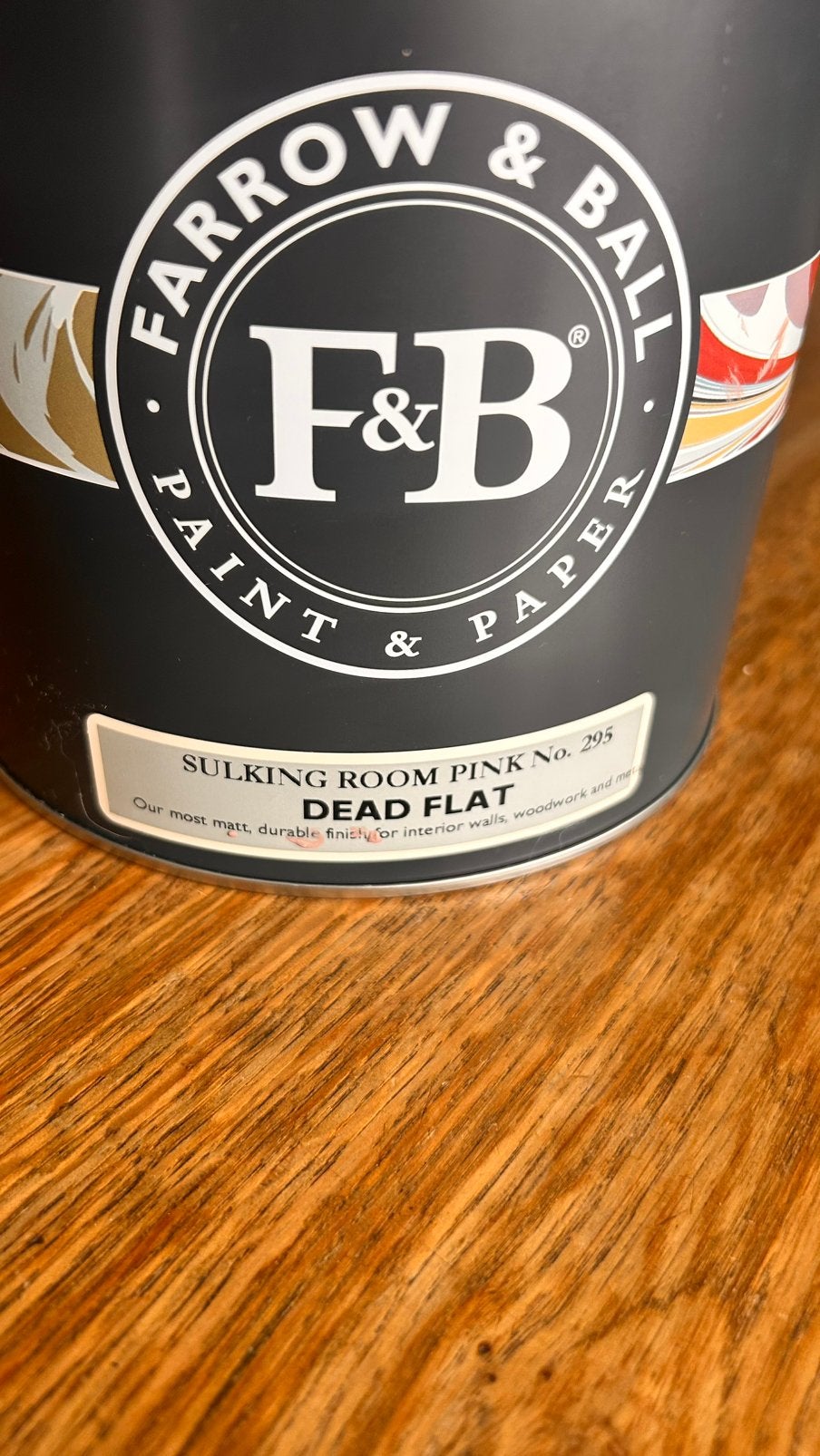 Farrow & Ball Sulkingroom Pink. No 295, Doe-het-zelf en Verbouw, Ophalen of Verzenden, Zo goed als nieuw, Groen