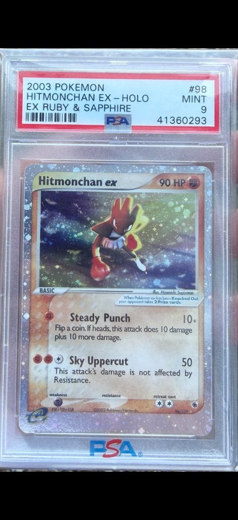 Hitmonchan ex holo #98 Ruby & Sapphire, Ophalen of Verzenden, Zo goed als nieuw