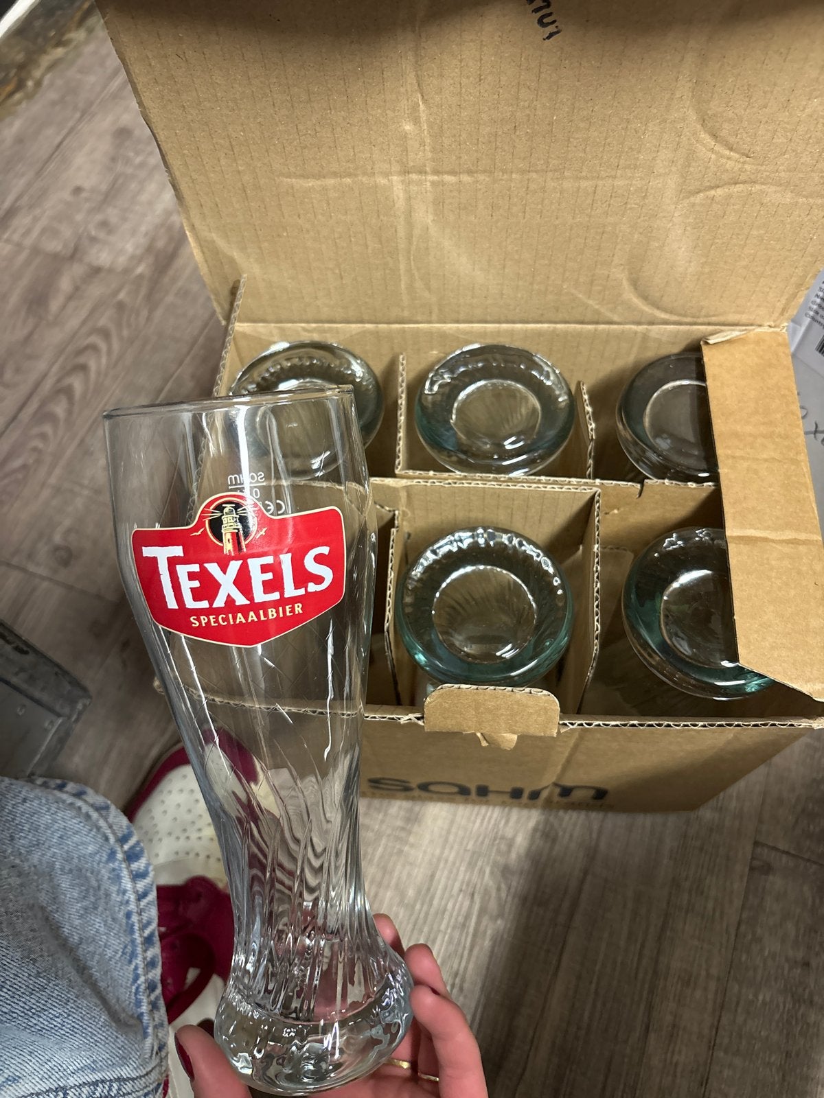 Nieuwe Texels speciaalbier glazen 0.5 liter, Ophalen of Verzenden, Nieuw, Bierglas