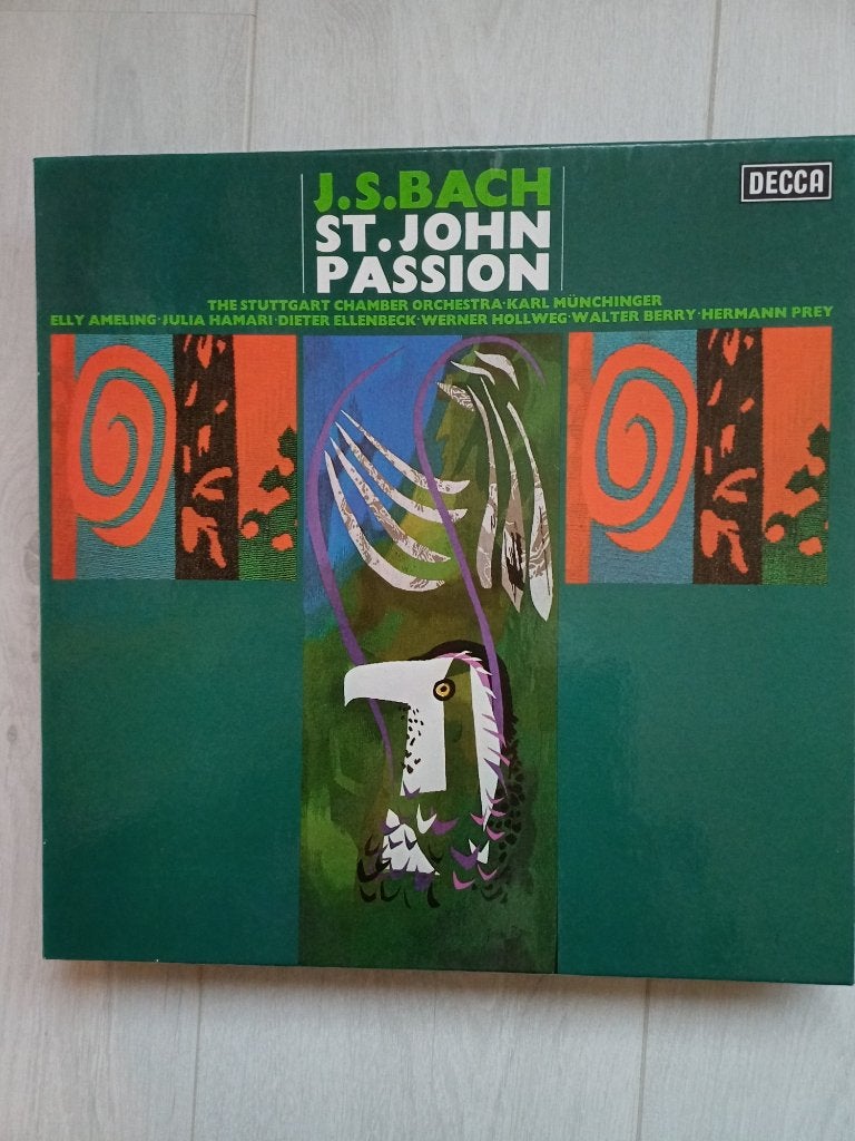 LP-box 3 lp's Bach, John Passion Elly Ameling Stuttg Cham Or, Cd's en Dvd's, Gebruikt, Overige formaten, Overige typen, Ophalen of Verzenden