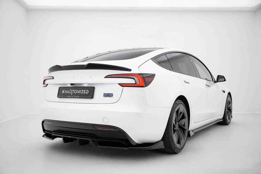 Voorlip sideskirt diffuser spoiler Tesla Model 3 Performance, Auto diversen, Ophalen of Verzenden