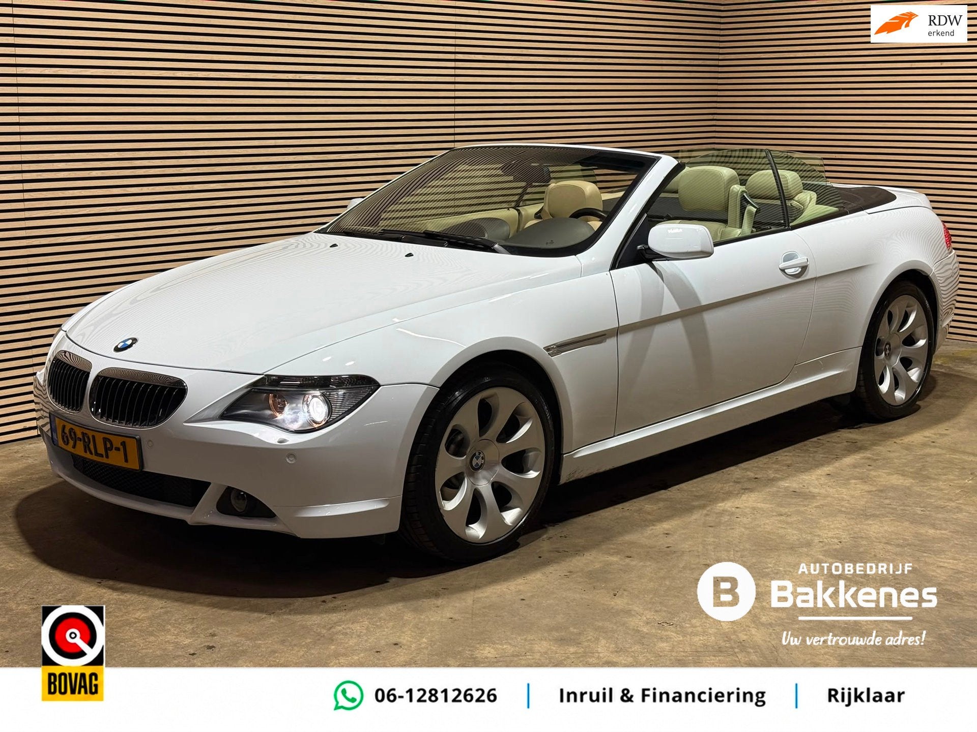 BMW 6-serie Cabrio 645Ci | 8 cilinder | Airco | Cruise | Xen, Automaat, Achterwielaandrijving, Gebruikt, Cabriolet