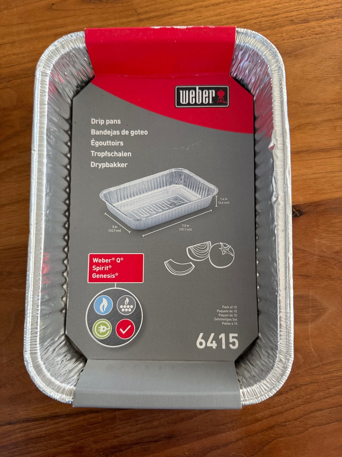 Weber Drip Pannen / Vetopvangbakken - Nieuw (10 stuks), Ophalen, Nieuw