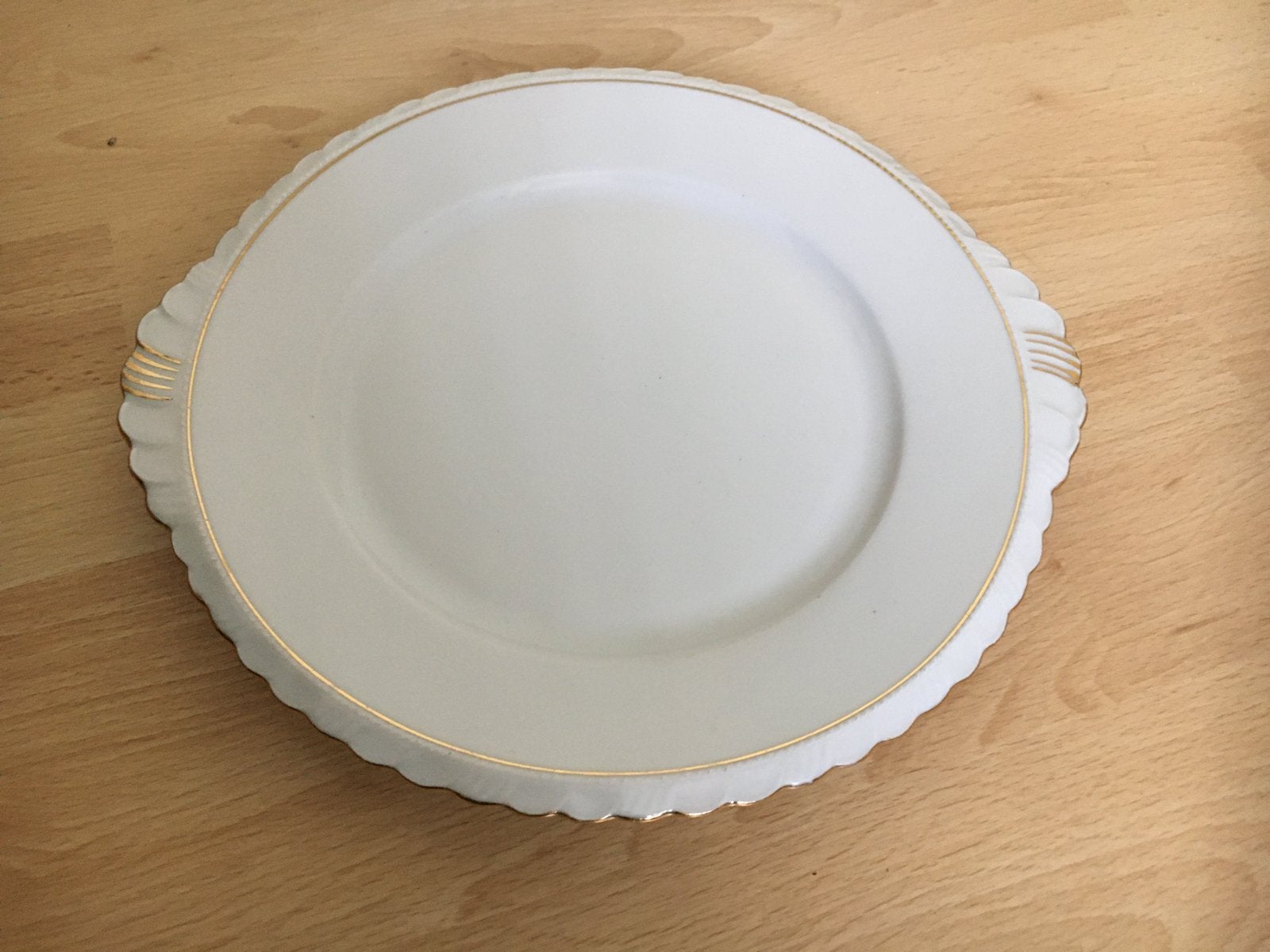 Bord serveerschaal schaal wit porselein Royal Elpa diam 25, Ophalen of Verzenden, Zo goed als nieuw, Bord(en), Overige stijlen