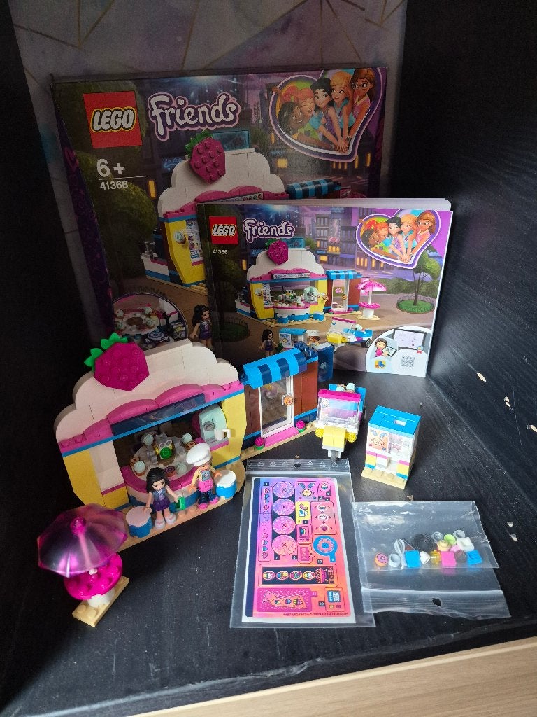 LEGO 41366 Olivia's Cupcake Café-100%COMPL+New STICKER, Lego, Friends, Ophalen of Verzenden, Zo goed als nieuw