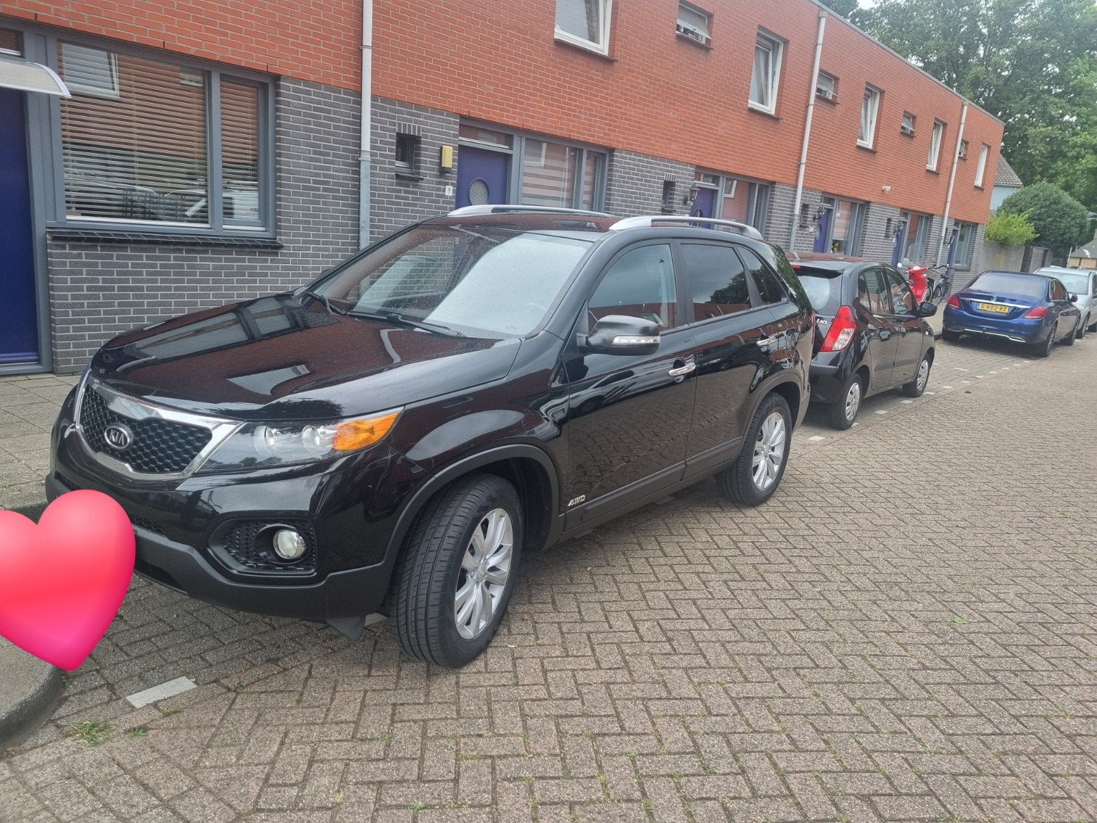 Kia Sorento 2.4 4WD 7P 2010 Zwart, Stof, Zwart, 4 cilinders, 2000 kg