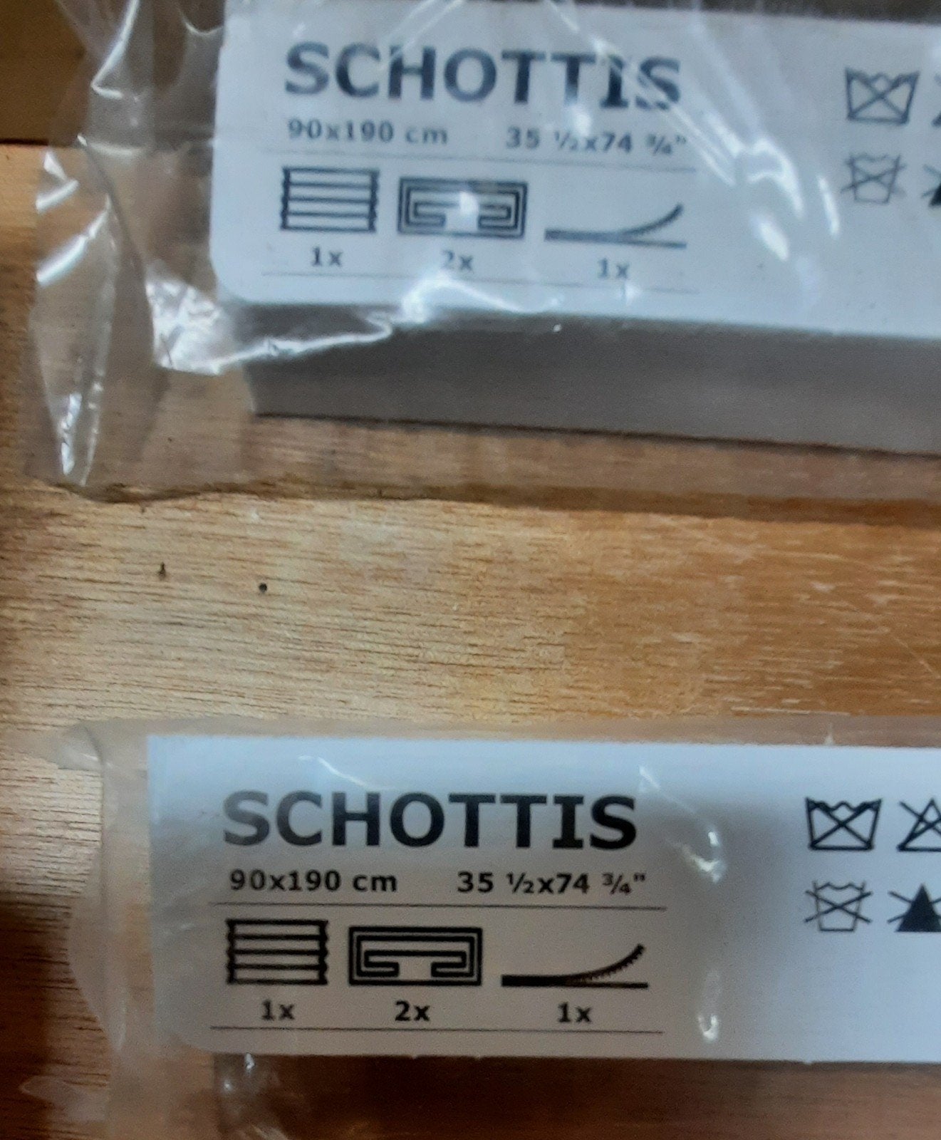 IKEA SCHOTTIS Plisségordijn 90x190 cm, wit. 2 stuks., Huis en Inrichting, Stoffering | Gordijnen en Lamellen, Nieuw, Ophalen of Verzenden
