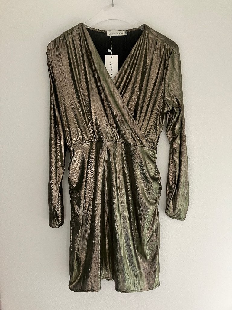 Nieuwe gouden jurk overslagjurk galajurk S of kleine M, Kleding | Dames, Gelegenheidskleding, Azzurro, Galajurk, Nieuw, Ophalen of Verzenden