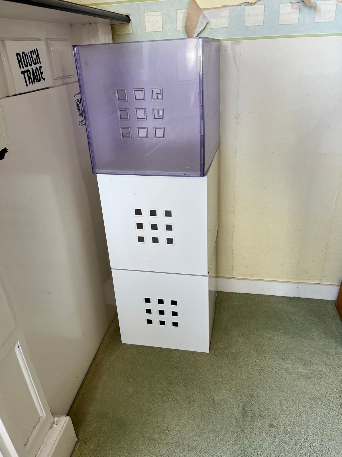 opbergkubussen  voor kallax ikea kast- wit en doorzichtig, Huis en Inrichting, Ophalen, Gebruikt