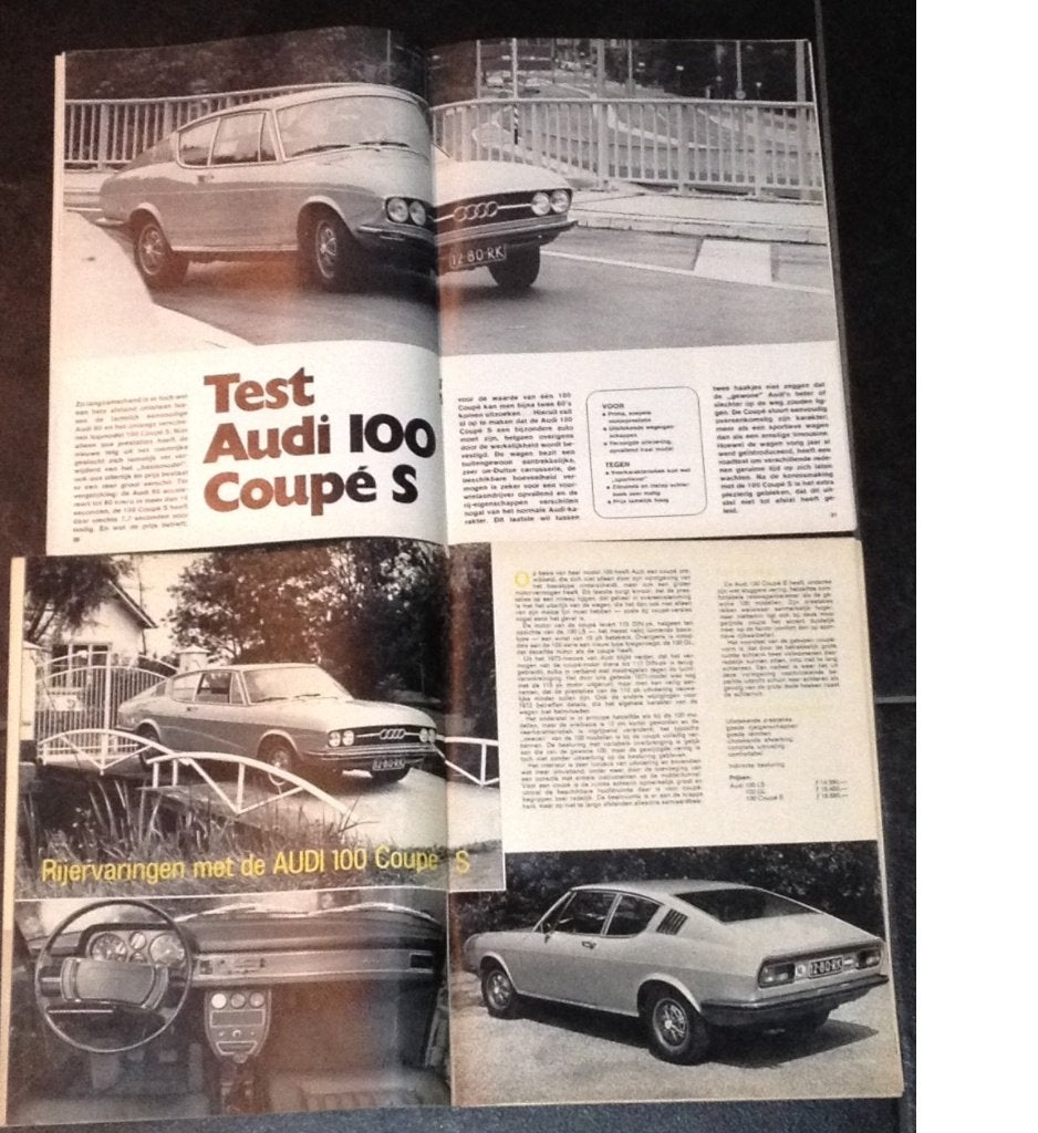 Audi 100 C1 coupe testen in Autovisie ea, Gelezen, Ophalen of Verzenden, Audi, Autovisie