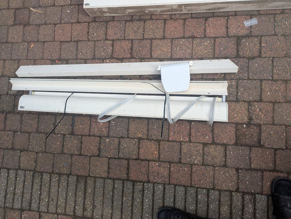 Screen met ophaal band, Tuin en Terras, Zonneschermen, Ophalen, Gebruikt, Minder dan 250 cm, Minder dan 150 cm