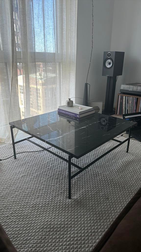 HAY Rebar salontafel marmer 80x84, Ophalen, Gebruikt, Vierkant, 50 tot 100 cm