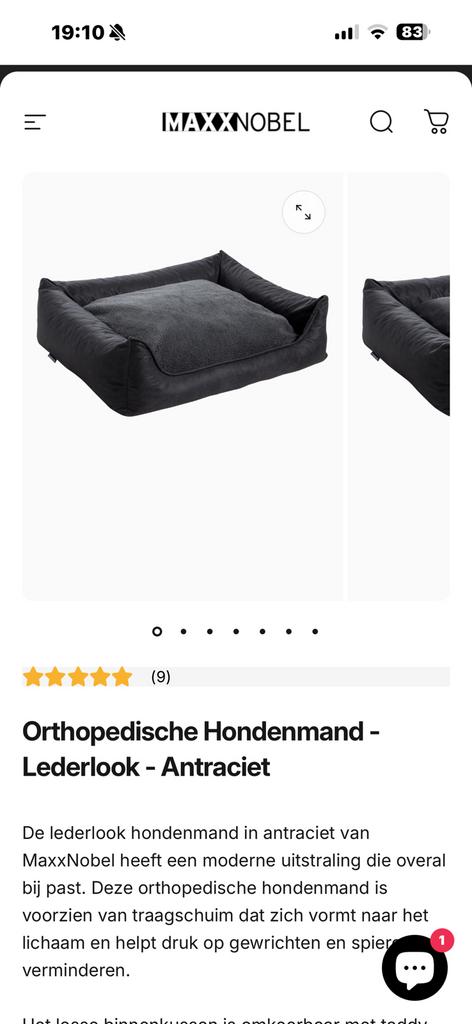 Maxx nobel orthopedische hondenmand, Dieren en Toebehoren, Ophalen of Verzenden, Zo goed als nieuw
