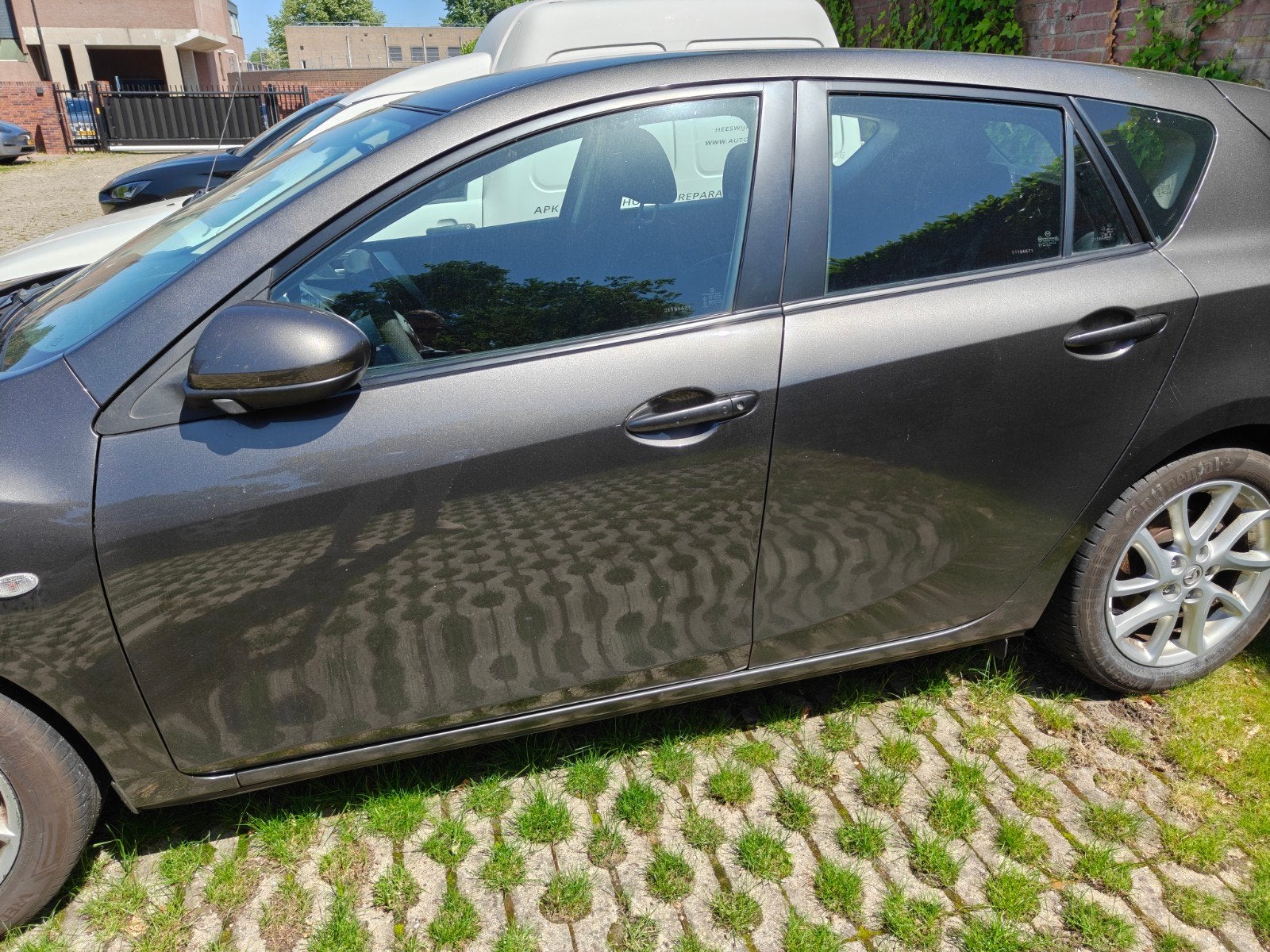 Mazda 3 hatchback deur links achter en voor 2010 Grijs, Ophalen, Voor, Mazda, Deur