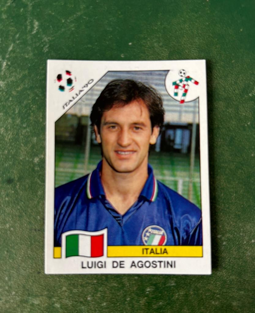 Panini plaatje Luigi de Agostini Italie WK 1990, Verzamelen, Sportartikelen en Voetbal, Ophalen of Verzenden, Zo goed als nieuw