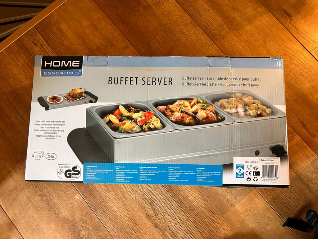 Home Essentials Buffet Server - Warmhoudplaat, Ophalen, Overige typen, Metaal, Overige merken