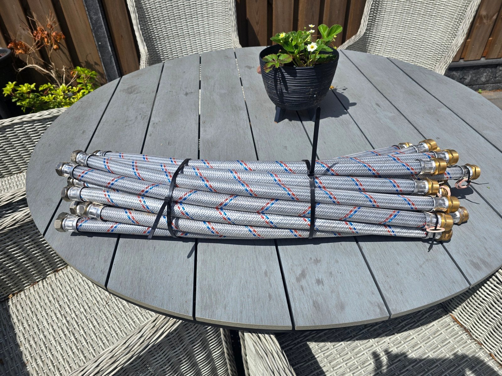 Gewapende flexibele waterslang 80cm, Ophalen of Verzenden, Nieuw, Minder dan 2 meter, Overige typen