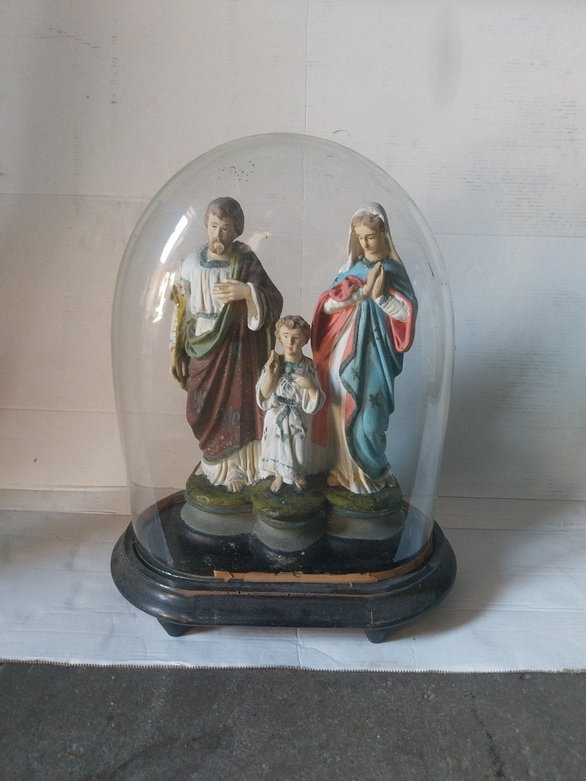 Antieke religieuze beelden onder stolp, Ophalen of Verzenden