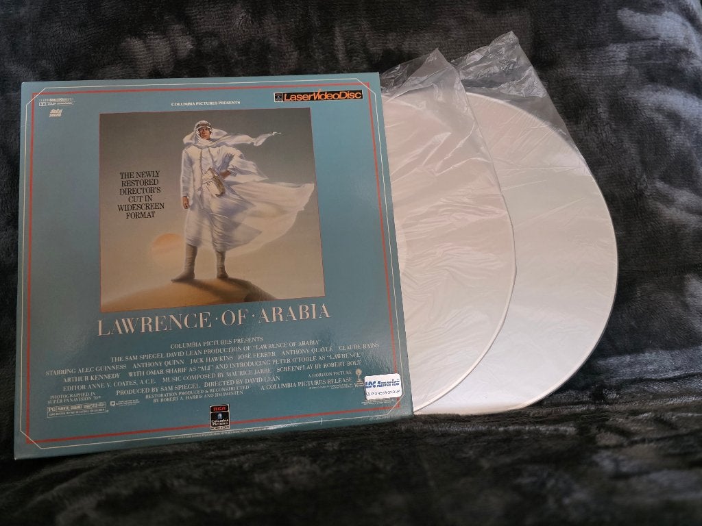 Lawrence of Arabia Laserdisc NTSC Dolby Surround 2-disc set, Verzenden, Gebruikt, Film, Overige typen