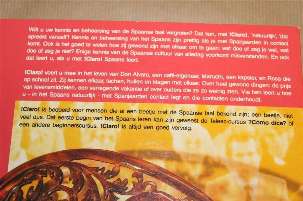 Claro! — Vervolgcursus Spaans — Teleac, Ophalen of Verzenden, Gelezen