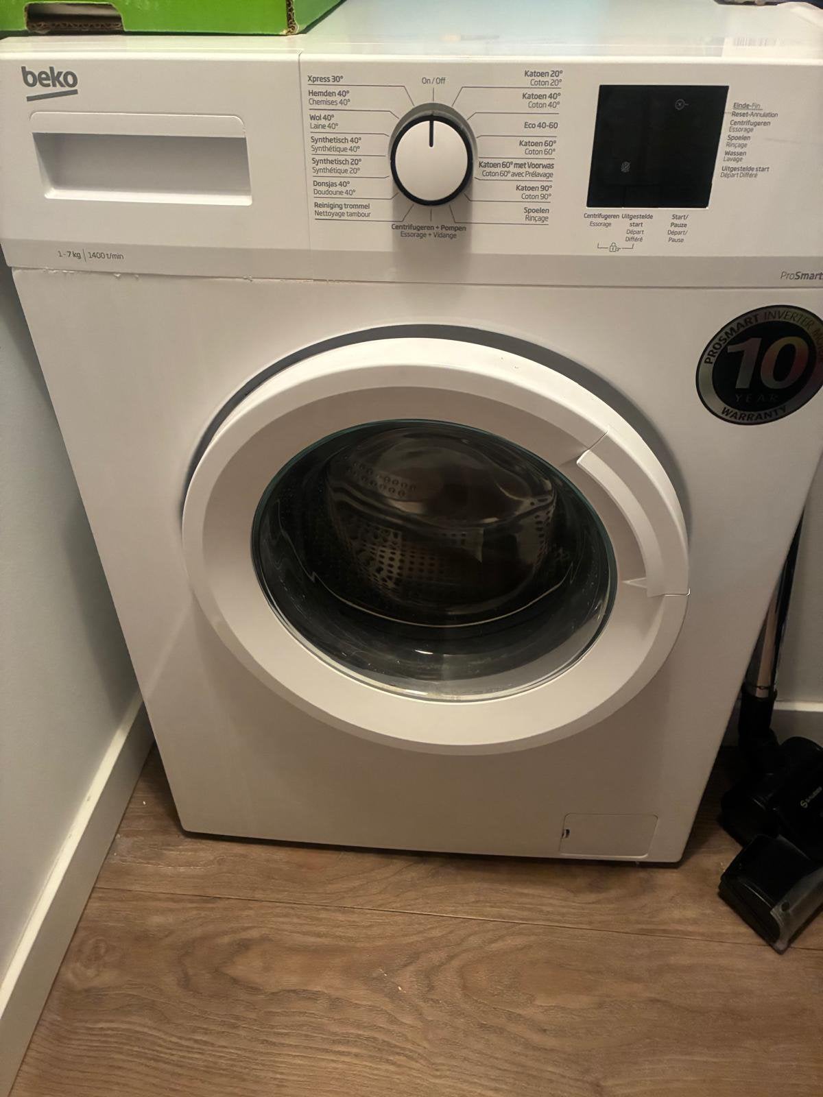 Beko Wasmachine, Ophalen, Zo goed als nieuw, 85 tot 90 cm, 1200 tot 1600 toeren