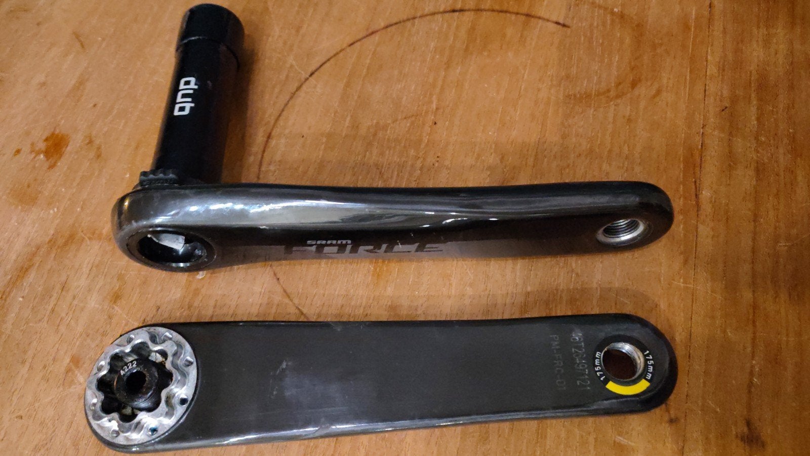 SRAM Force DUB Crankstel 175mm, Crankstel of Pedalen, Gebruikt, Gravelbike, Ophalen of Verzenden