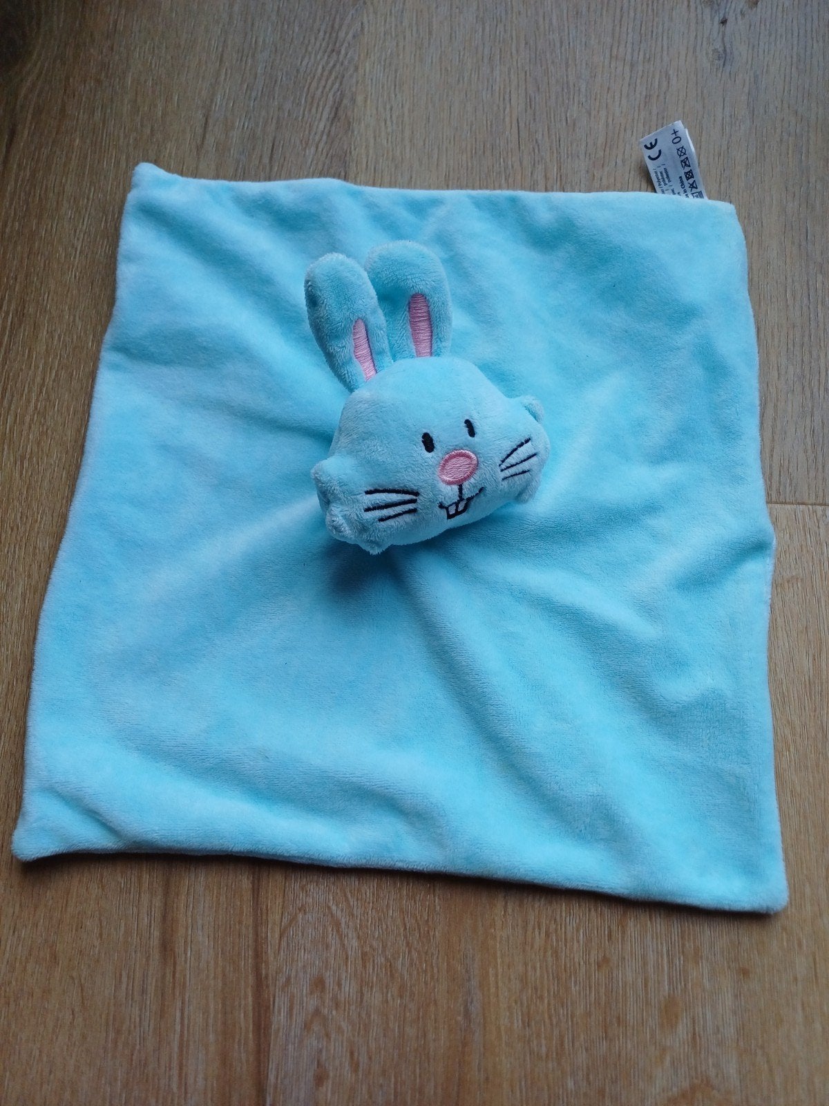 knuffeldoekje doekje blauw konijn action konimpex, Ophalen of Verzenden, Zo goed als nieuw, Konijn