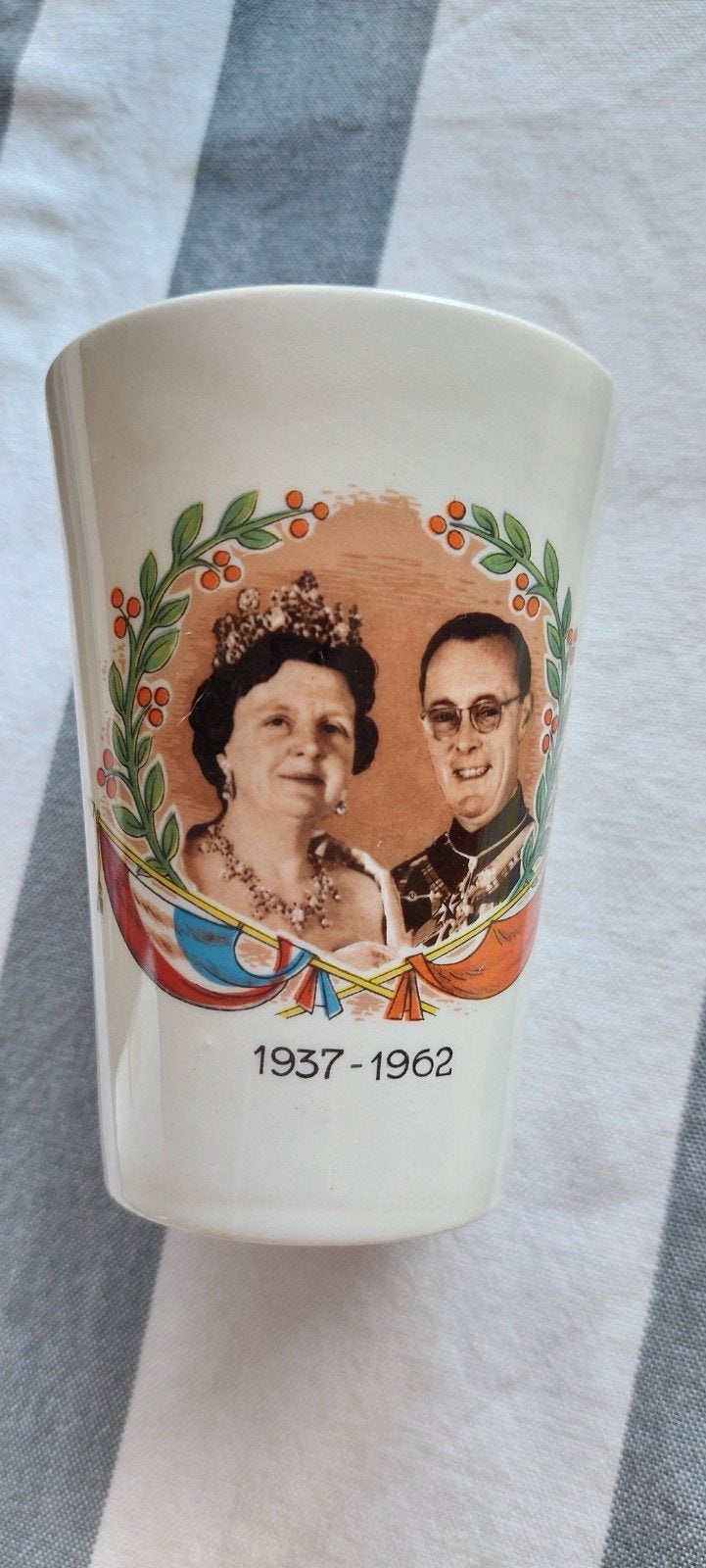 Vintage Juliana & Bernhard 25-jarig Jubileum beker uit 1962, Ophalen of Verzenden