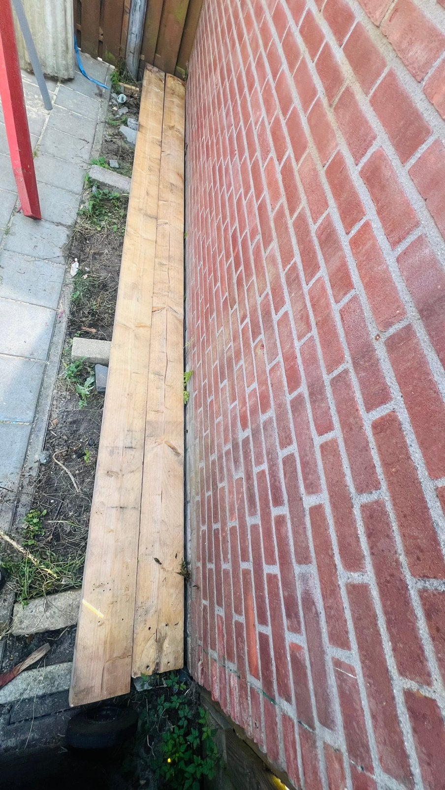 Vijngezaag paal 15x15  215cm,  balk 17x7cm 4m, Doe-het-zelf en Verbouw, Hout en Planken, Ophalen, Balk, Overige houtsoorten, 50 mm of meer