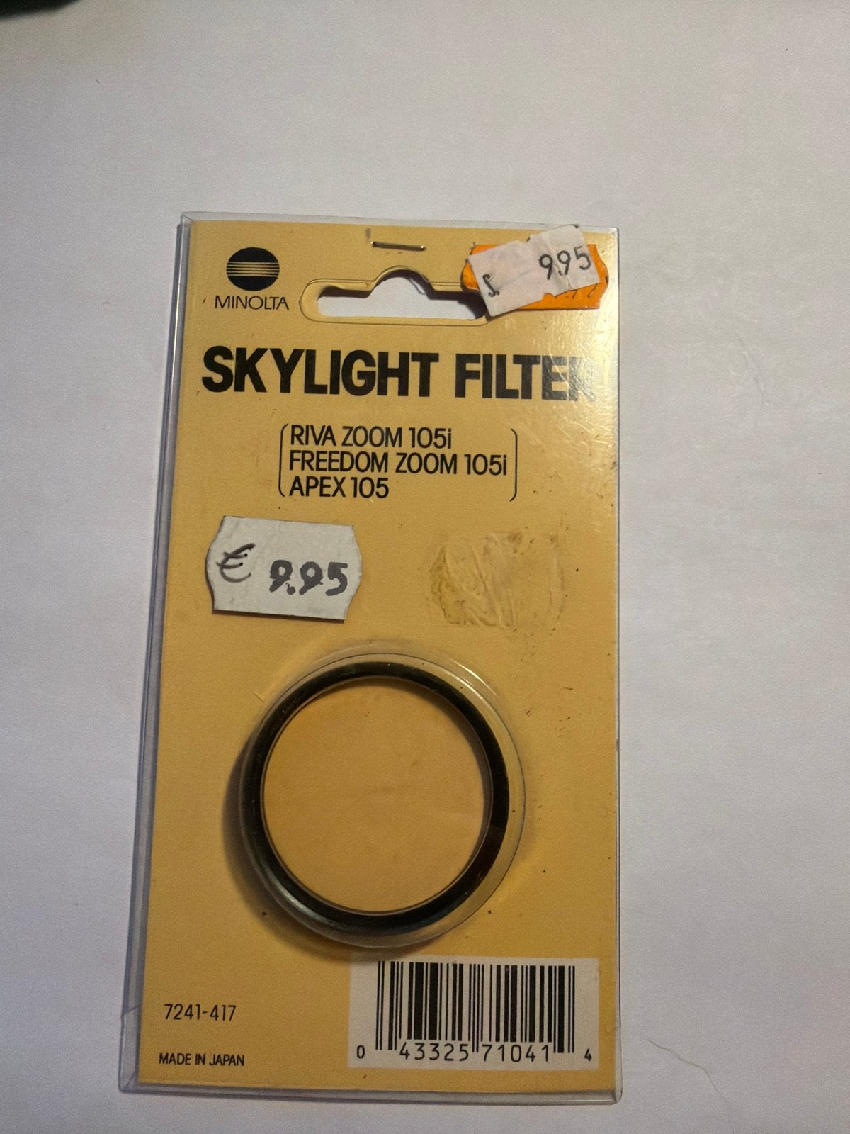 Minolta Skylight Filter 40,5mm, Ophalen of Verzenden, Nieuw, Minder dan 50 mm, Skylightfilter