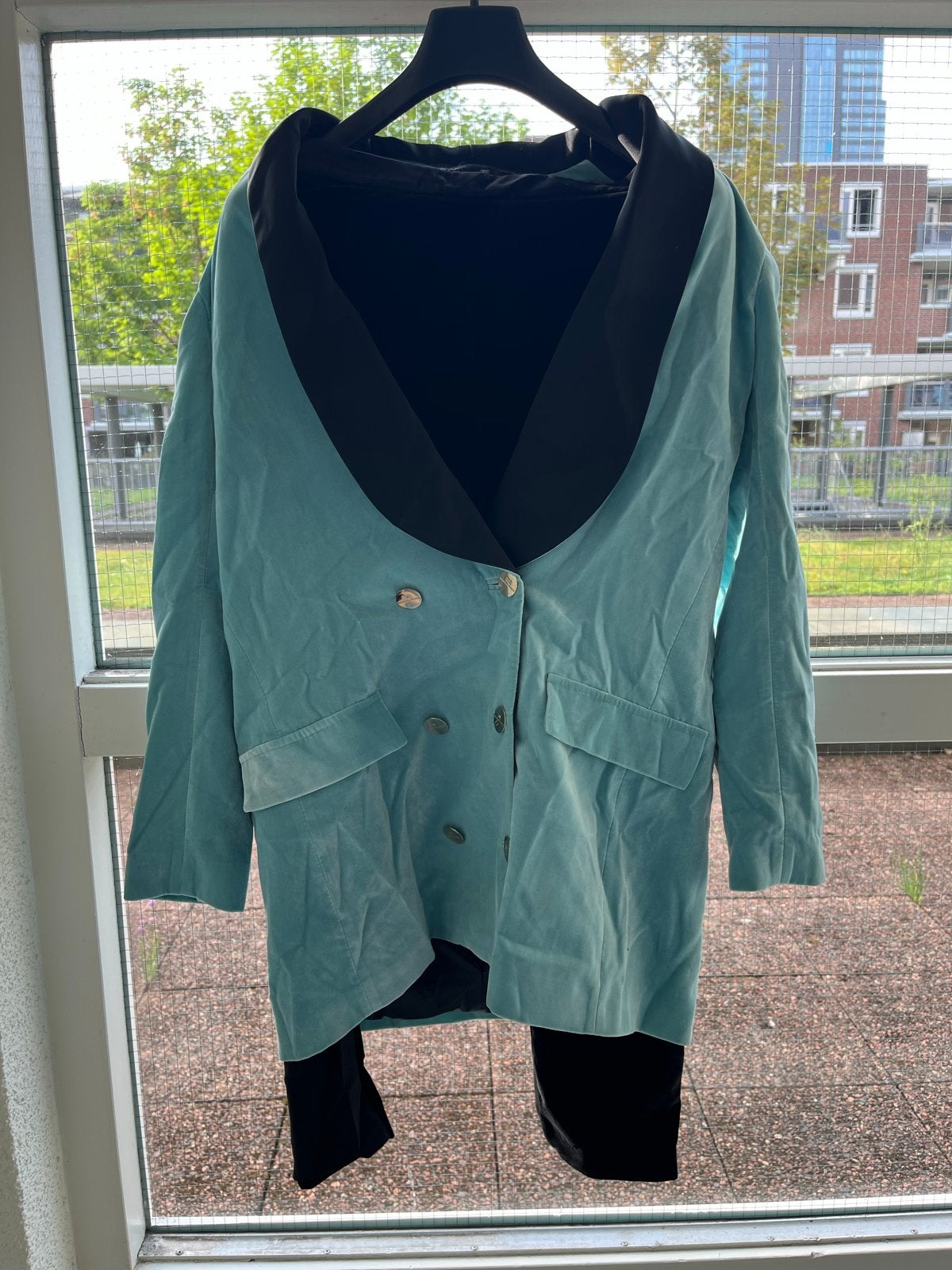 Elisabetta Franchi fluwelen blazer en broek set, Kleding | Dames, Maat 42/44 (L), Ophalen of Verzenden, Zo goed als nieuw, Lang