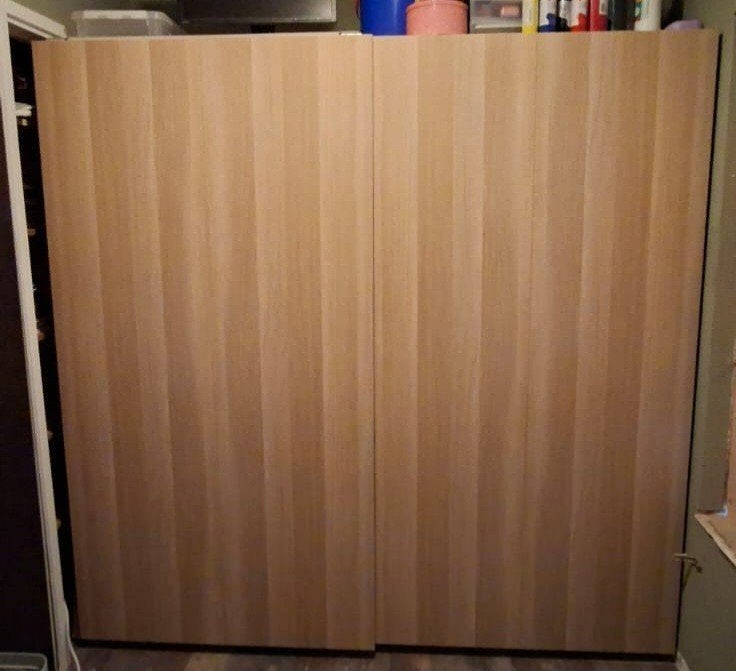 Grote schuifdeurkast 200x202x66 IKEA Pax / hasvik, Ophalen, Gebruikt, 200 cm of meer, Met lade(s)