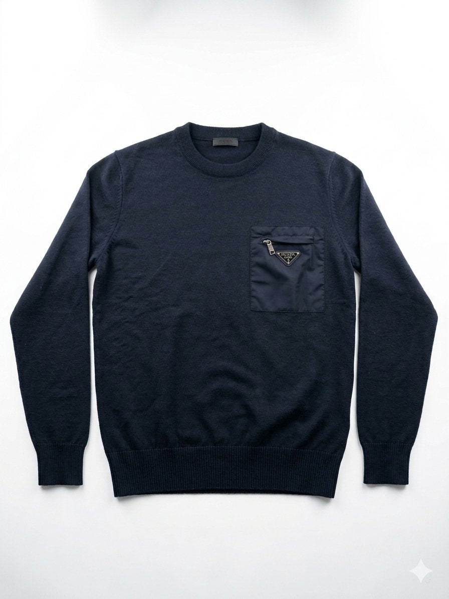 Prada trui maat S, Ophalen of Verzenden, Zo goed als nieuw, Maat 46 (S) of kleiner, Blauw