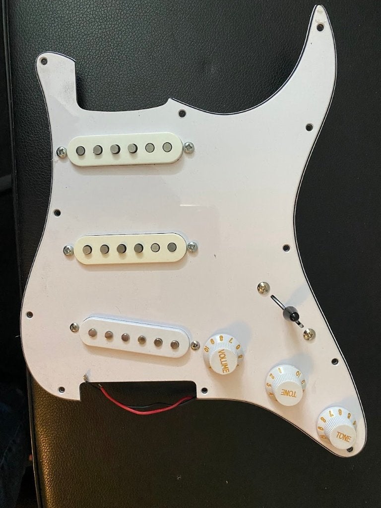 Stratocaster pickguard, Ophalen of Verzenden, Gebruikt, Elektrische gitaar