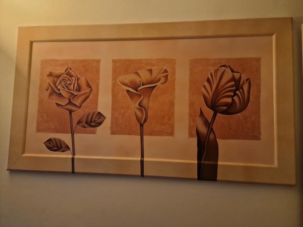 Bloemen schilderij, Ophalen