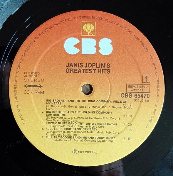 Janis Joplin - Janis Joplin's Greatest Hits  (Vinyl = TOP), LP, Gebruikt, Blues Rock, Ophalen of Verzenden