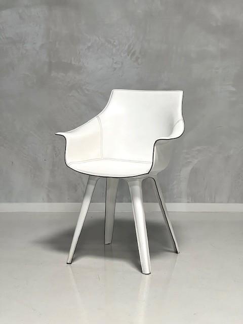 Kab eetkamerstoel Karim Rashid Frighetto stoel wit leer, Gebruikt, Frighetto, ., Wit