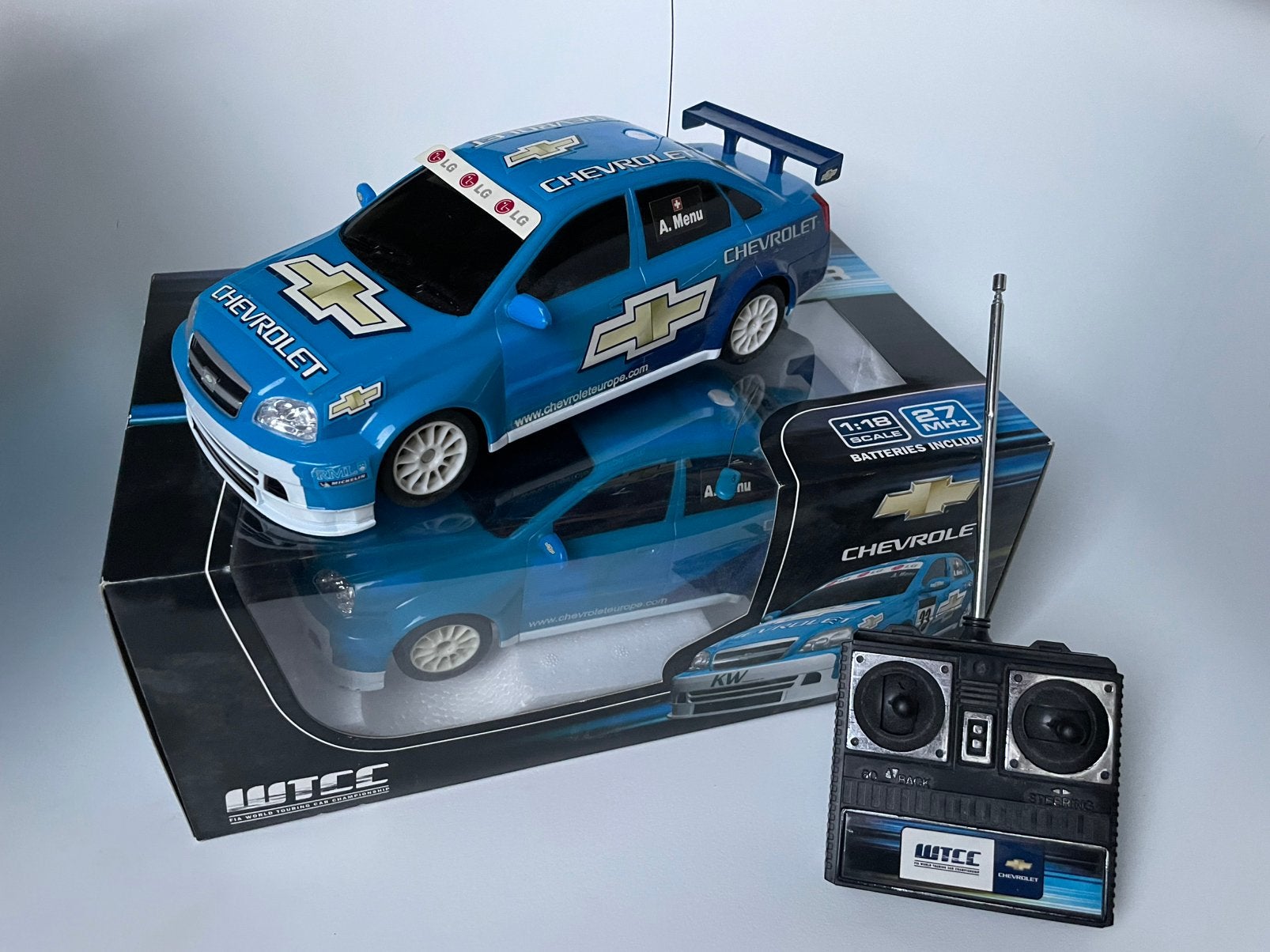 Chevrolet Lacetti Nubira WTTC r+ 2005 1/18 Alain Menu, Ophalen of Verzenden, Gebruikt, Auto