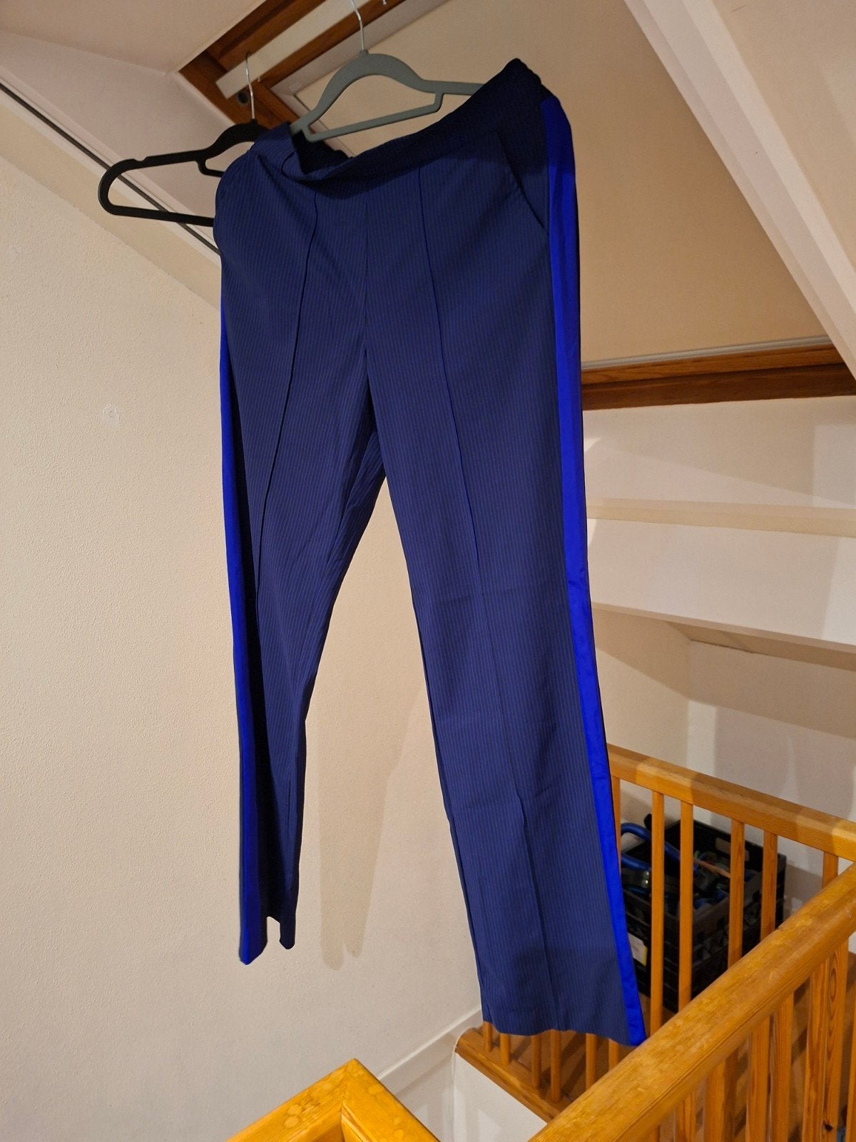 Studio Anneloes Flair Broek - Donkerblauw met kobalt streep, Studio Anneloes, Zo goed als nieuw, Maat 36 (S), Lang