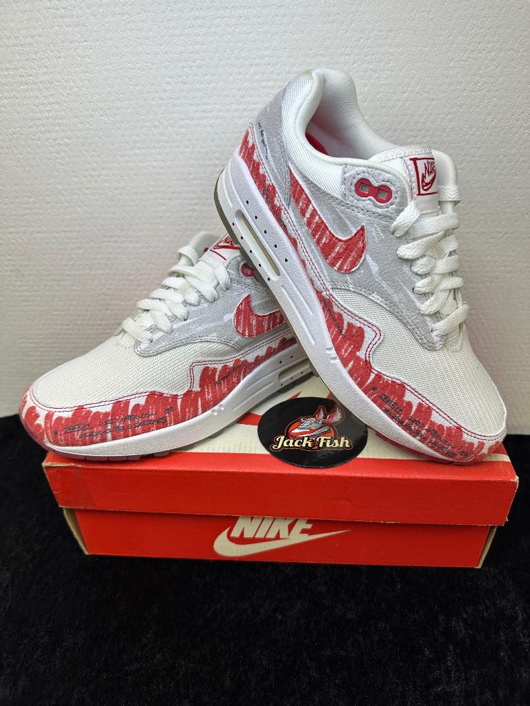 Nike air Max 1 Sketch university red - size 37,5, Nike air max, Overige kleuren, Nieuw, Ophalen of Verzenden