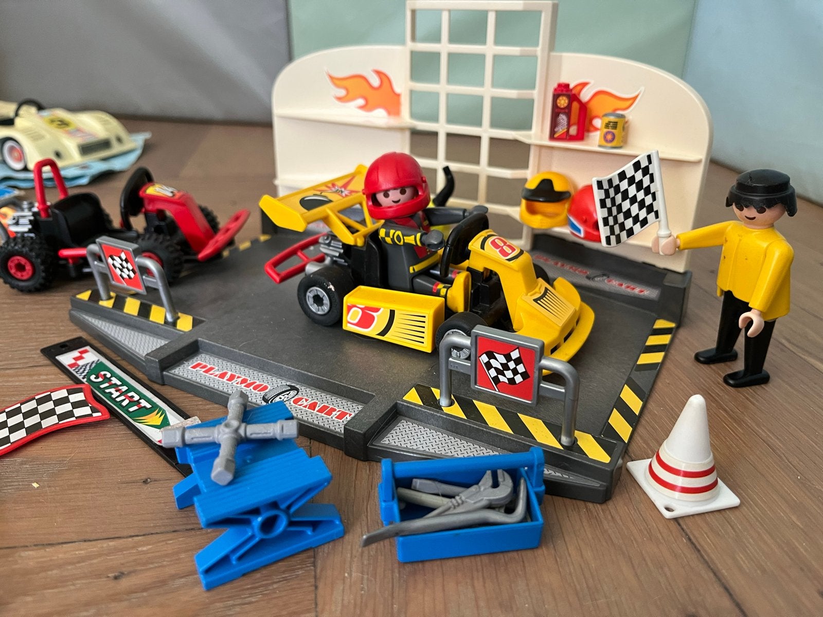 Playmobil race auto setje - Leuk voor race fan!, Kinderen en Baby's, Speelgoed | Playmobil, Ophalen, Gebruikt, Los playmobil