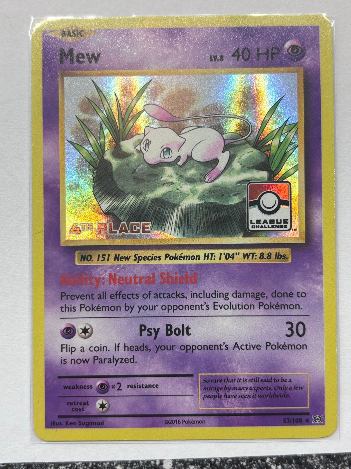 Mew League Challenge Evolutions Promo Kaart (Foil) set, Ophalen of Verzenden, Zo goed als nieuw, Losse kaart, Foil