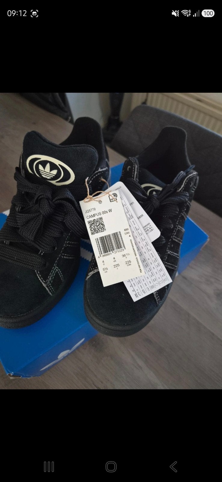 Adidas campus 36,5, Adidas, Zwart, Nieuw, Ophalen of Verzenden